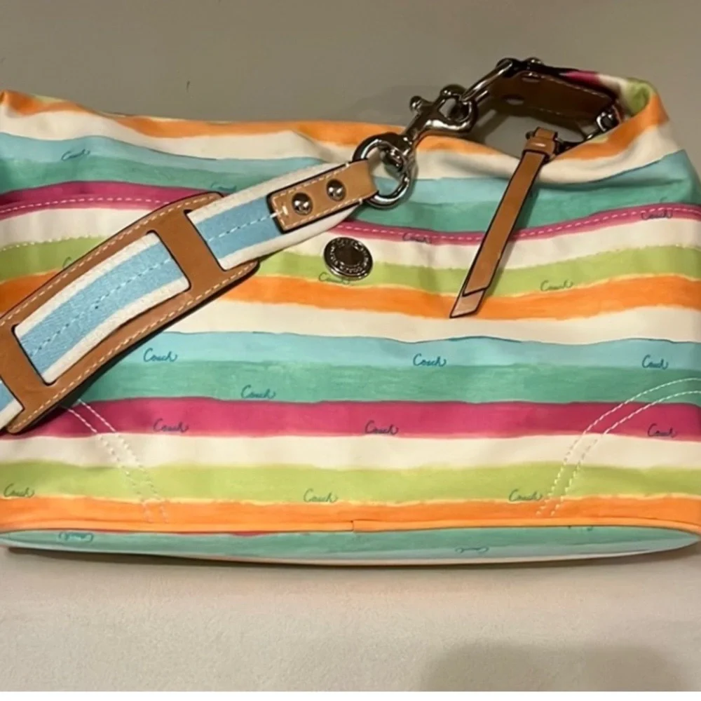 Coach vibrant stripes